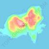 Topografische kaart Nias Island, hoogte, reliëf