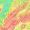 Topografische kaart Sierra de Segura, hoogte, reliëf