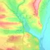 Topografische kaart Rio Vero, hoogte, reliëf