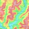 Topografische kaart Südlicher Bliesgau/Auf der Lohe, hoogte, reliëf