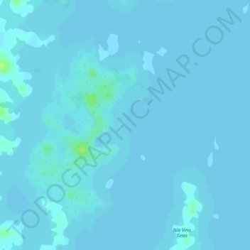 Topografische kaart Isla Mona, hoogte, reliëf