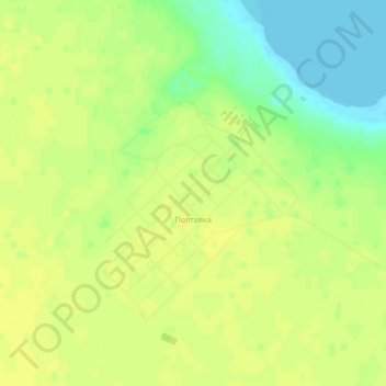 Topografische kaart Полтавка, hoogte, reliëf