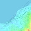 Topografische kaart Lovina Beach, hoogte, reliëf
