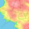 Topografische kaart Trevilley, hoogte, reliëf