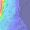 Topografische kaart Kinneret Moshava, hoogte, reliëf