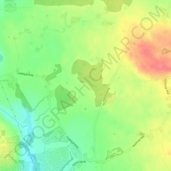 Topografische kaart Vejle, hoogte, reliëf
