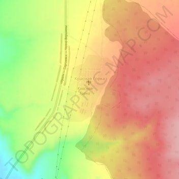 Topografische kaart Красная Горка, hoogte, reliëf