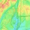 Topografische kaart Bronx Park, hoogte, reliëf