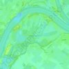 Topografische kaart Millingerwaard, hoogte, reliëf