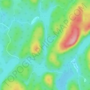 Topografische kaart Lac Vimont, hoogte, reliëf