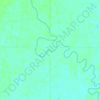 Topografische kaart Moccasin Creek, hoogte, reliëf
