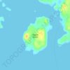 Topografische kaart Hupper Island, hoogte, reliëf