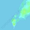 Topografische kaart Paz Island, hoogte, reliëf