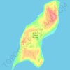 Topografische kaart Crozier Island, hoogte, reliëf
