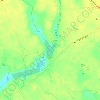Topografische kaart Marvin Adams Pond, hoogte, reliëf