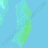 Topografische kaart North Verde Island, hoogte, reliëf