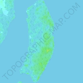 Topografische kaart North Verde Island, hoogte, reliëf