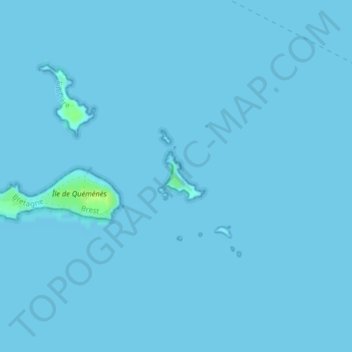 Topografische kaart Île de Litiry, hoogte, reliëf