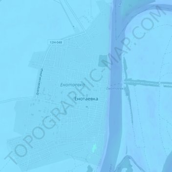 Topografische kaart Енотаевка, hoogte, reliëf