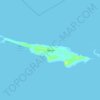 Topografische kaart Hog Cay, hoogte, reliëf