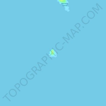 Topografische kaart Pangatatan Island, hoogte, reliëf
