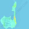 Topografische kaart South Caicos, hoogte, reliëf