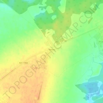 Topografische kaart Танино, hoogte, reliëf