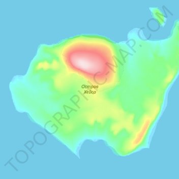 Topografische kaart Hayes Island, hoogte, reliëf