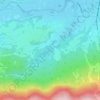 Topografische kaart Bistrica, hoogte, reliëf