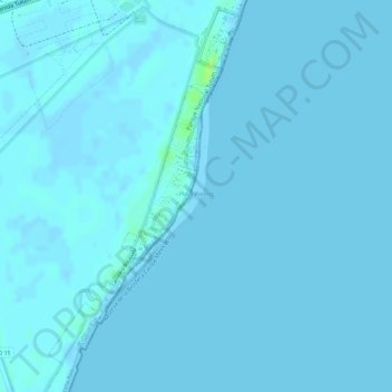 Topografische kaart Playa Paraiso, hoogte, reliëf