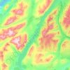 Topografische kaart Loch Ericht, hoogte, reliëf