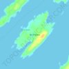 Topografische kaart Birch Island, hoogte, reliëf
