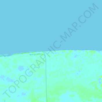 Topografische kaart Matapica beach, hoogte, reliëf