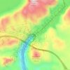 Topografische kaart Presa Hoover, hoogte, reliëf