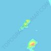 Topografische kaart Isla Pajarera, hoogte, reliëf