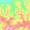 Topografische kaart Matanuska Glacier, hoogte, reliëf