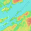 Topografische kaart St. Helens Island, hoogte, reliëf