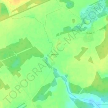 Topografische kaart Лисино, hoogte, reliëf