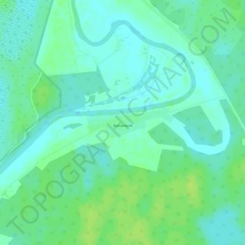 Topografische kaart Ванакюля, hoogte, reliëf