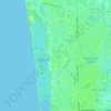 Topografische kaart Pelican Bay, hoogte, reliëf