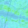 Topografische kaart Industriehaven Avelingen-Oost, hoogte, reliëf