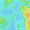 Topografische kaart Llanberris Island, hoogte, reliëf