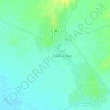 Topografische kaart Hammam at Turkuman, hoogte, reliëf