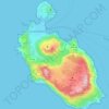 Topografische kaart Isola di Vulcano, hoogte, reliëf