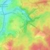 Topografische kaart Kasteel van de Drij Borren, hoogte, reliëf