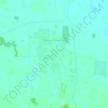 Topografische kaart Явлено-Покровка, hoogte, reliëf