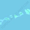 Topografische kaart Cook Island, hoogte, reliëf
