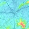 Topografische kaart Rio Comprido, hoogte, reliëf