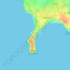 Topografische kaart Fortaleza de Sagres, hoogte, reliëf
