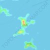 Topografische kaart Great Saint James Island, hoogte, reliëf